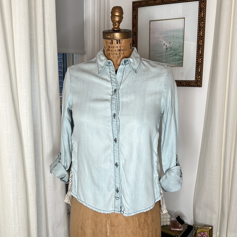 ANTHROPOLOGIE Holding Horses Lace Blouse XXS NWOT - Picture 7 of 9